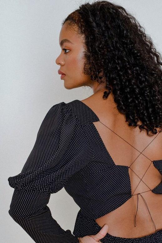 Celene Dress | Midnight Dot ALLINA LIU
