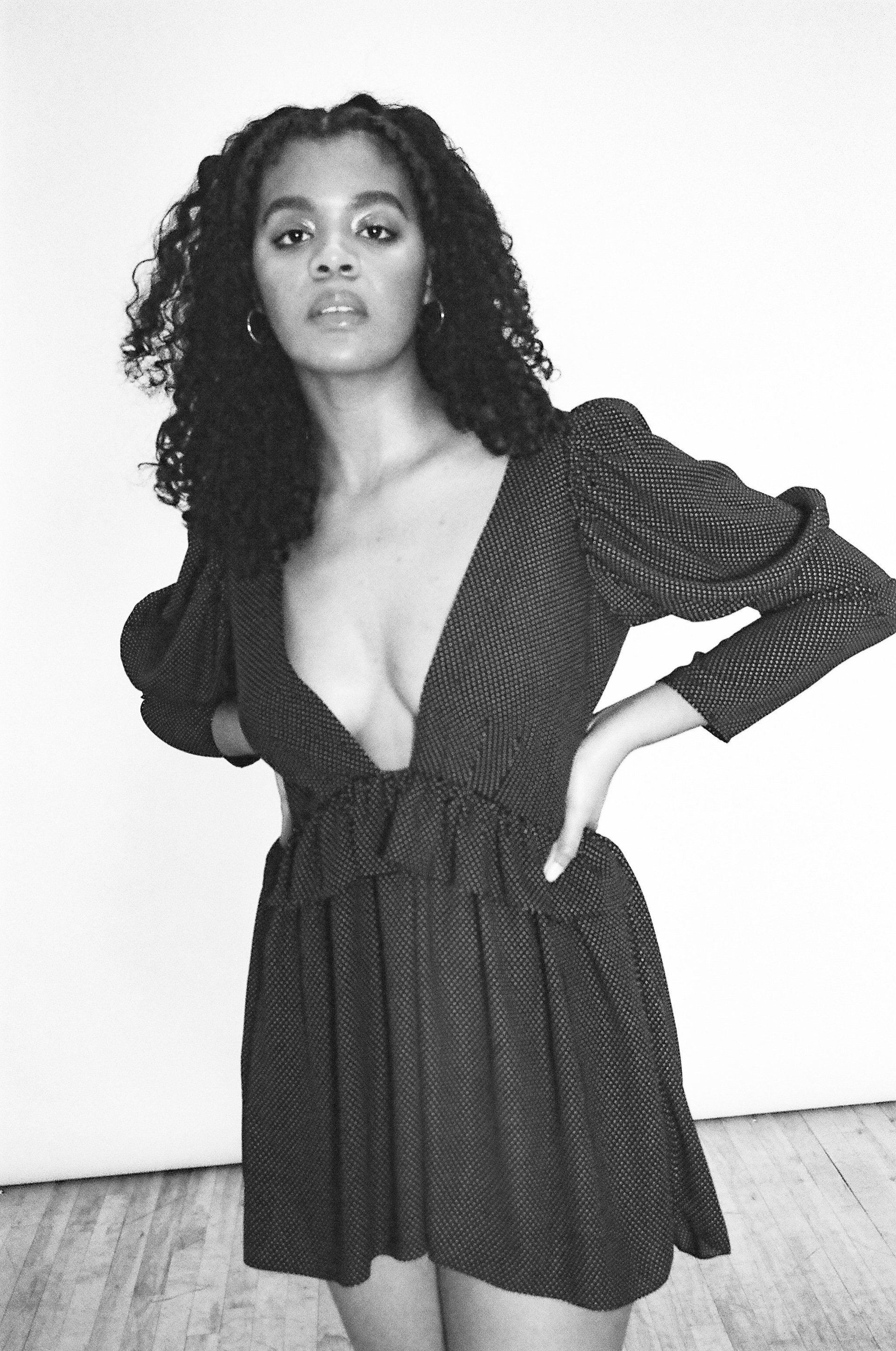 Celene Dress | Midnight Dot ALLINA LIU