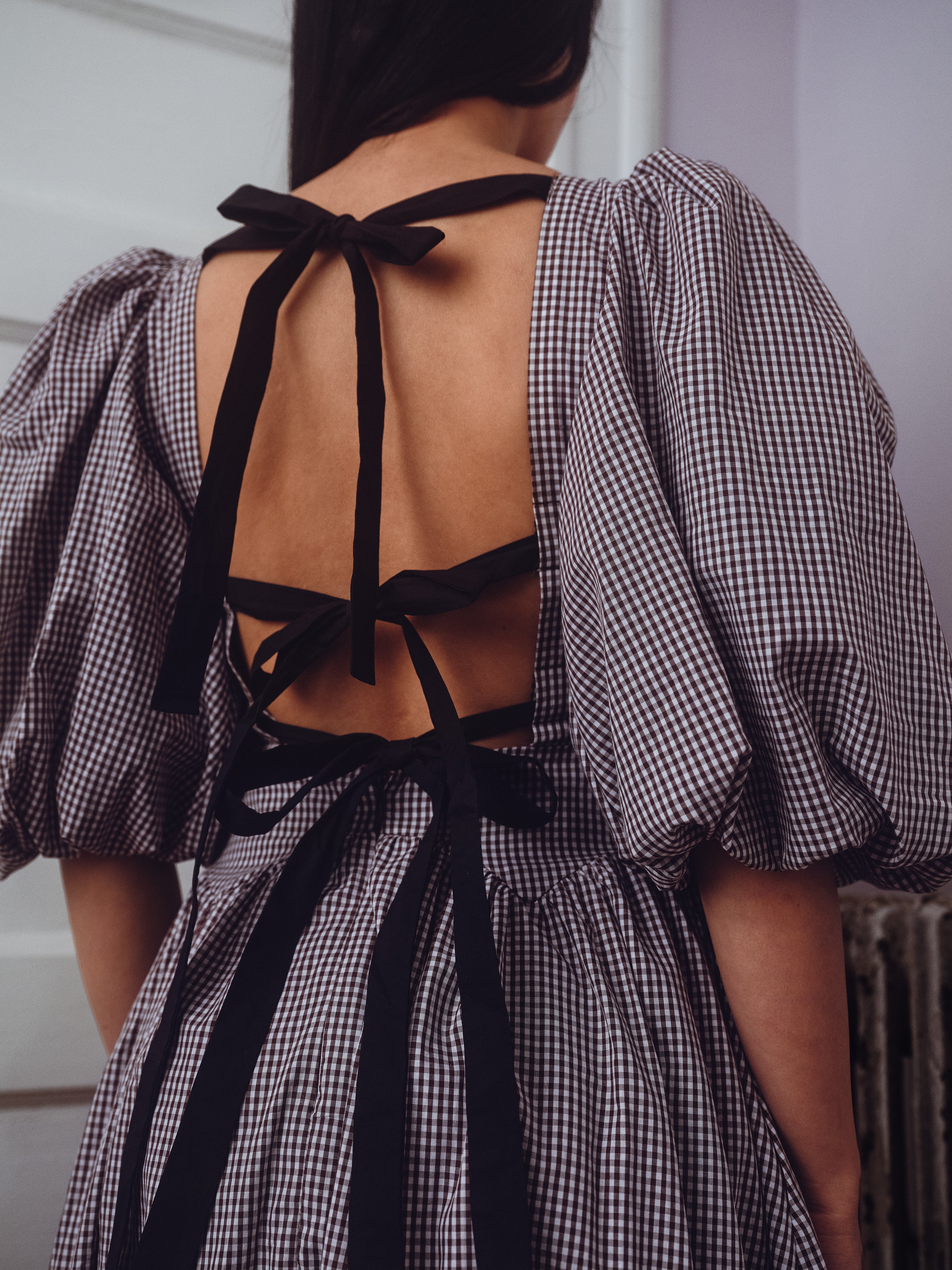 Emma Dress Xs / Chocolate Cream Gingham Emma Dress Xs / Chocolate Cream Gingham