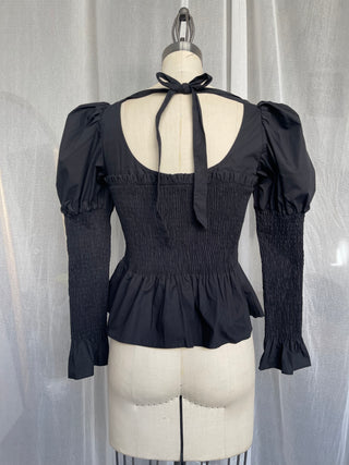 Black Cotton Mira Top