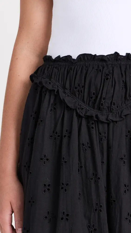 Frond Skirt | Onyx Eyelet