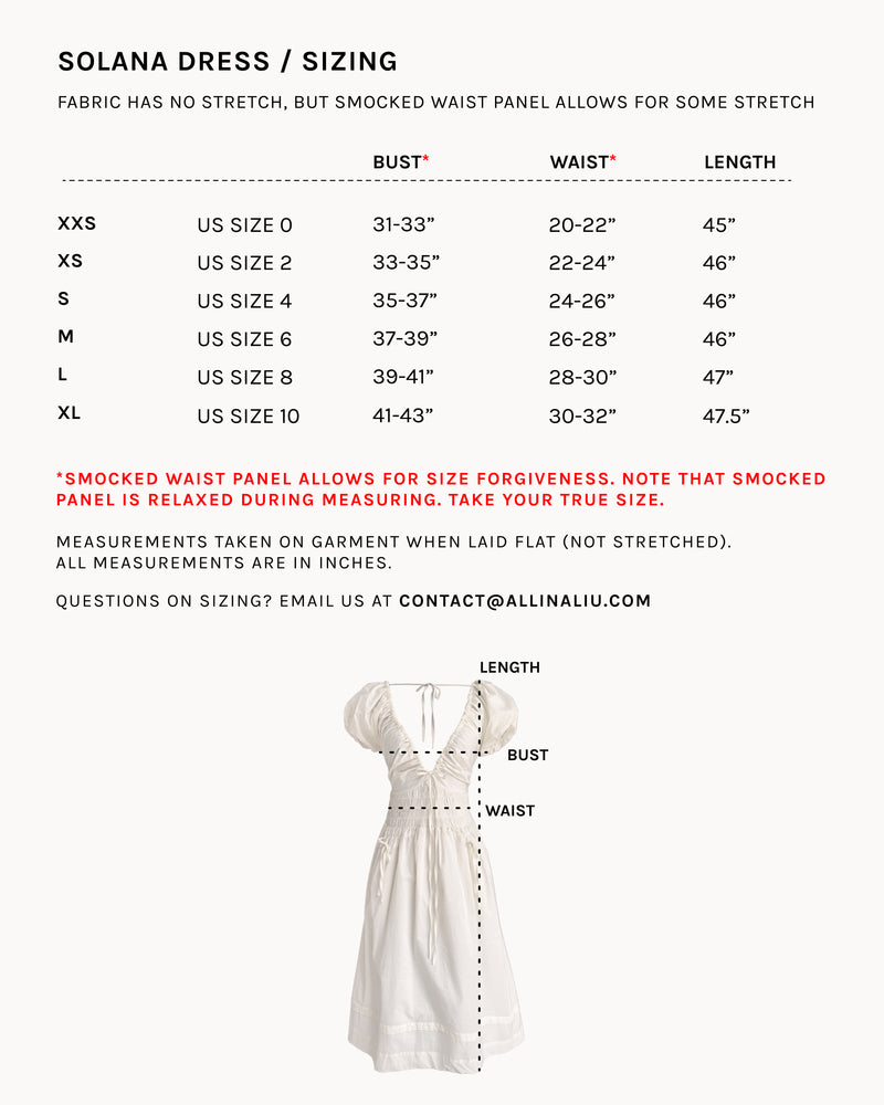 Solana Dress Allina Liu Solana Dress Allina Liu
