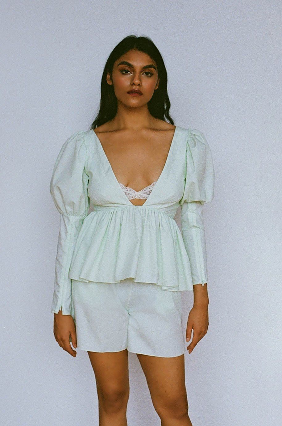 Freya Top | Spearmint ALLINA LIU 